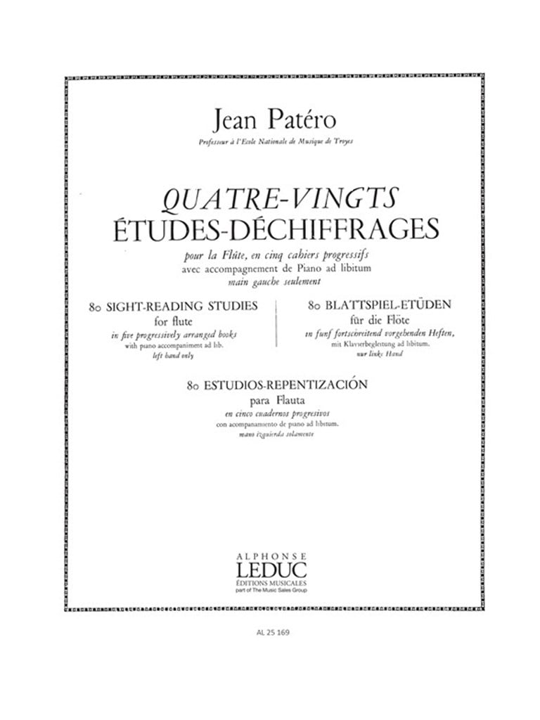 Jean Patero: 80 Etudes de Dechiffrages Vol.5